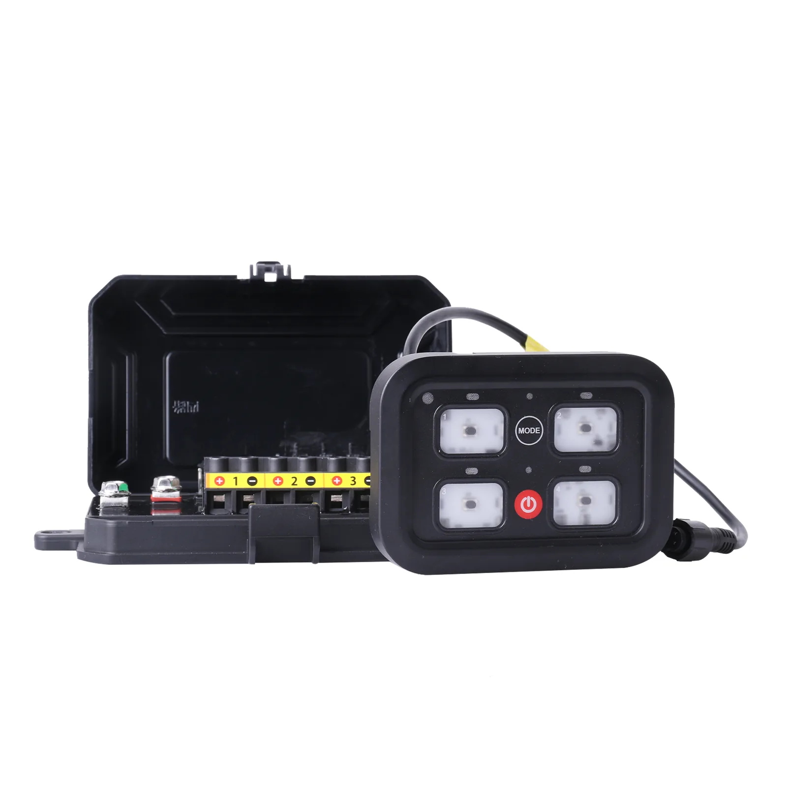 TWB-0304-03 TRALERT CTRL-4PAD 4-PAD schakelpaneel met app-controle, 12-24v