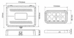 Detailweergave TRALERT CTRL-8PAD 8-PAD schakelpaneel met app-controle en IP65