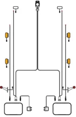 TRALERT PRO aanhangwagen verlichtingsset PS-PRO-1.0 in detail weergegeven