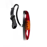 Rundes schwarzes LED-Rücklicht TRALERT VC-140D-4S2 mit Rücklicht, Bremsleuchten und Blinklicht