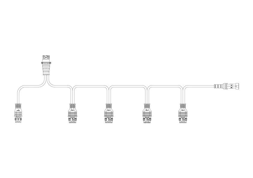 KS1-5130_1 Y-Kabel für 3 Rückleuchten, 2x 4P + 1x 3P SS, inkl. Seitenkabel – Bild 1