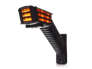 WAŚ 2553 Feu de gabarit LED gauche RWA avec feu clignotant, réf. MB-5161RWA-SI, boîtier noir