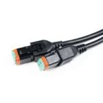 Y-kabel 1 x 30cm MALE & 2x 200cm FEM - Afbeelding 2